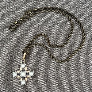 CAbi Gold and Silver Cross Necklace